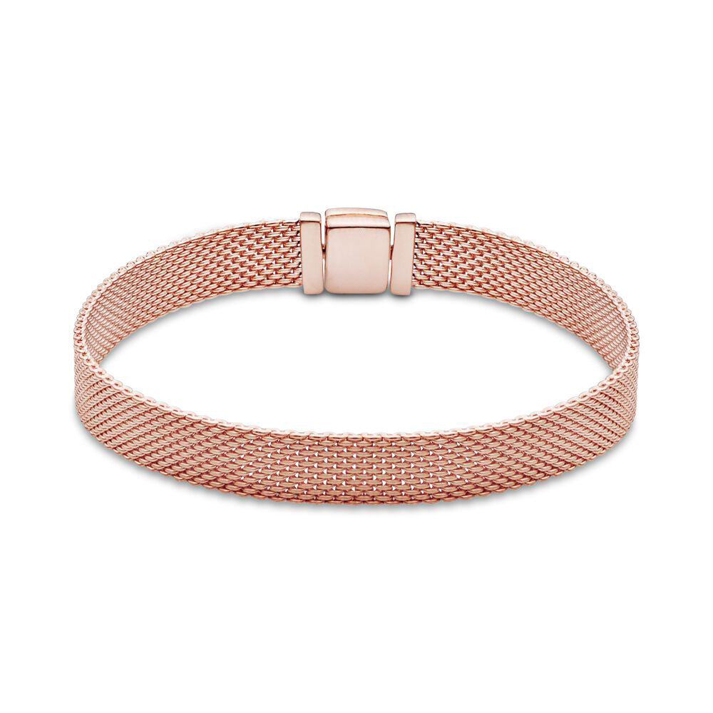 Rectangular Chain Link Mesh Chain Bracelet